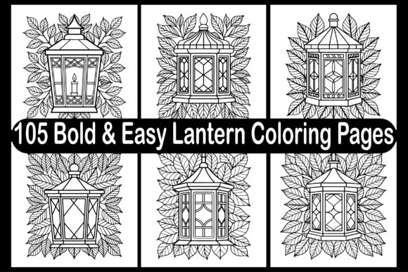105 Bold Easy Lantern Coloring Pages