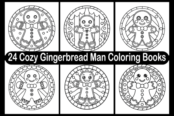 24 Cozy Gingerbread Man Coloring Books