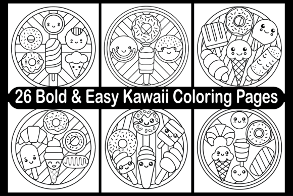 26 Bold Easy Kawaii Coloring Pages Graphics for Polished Content