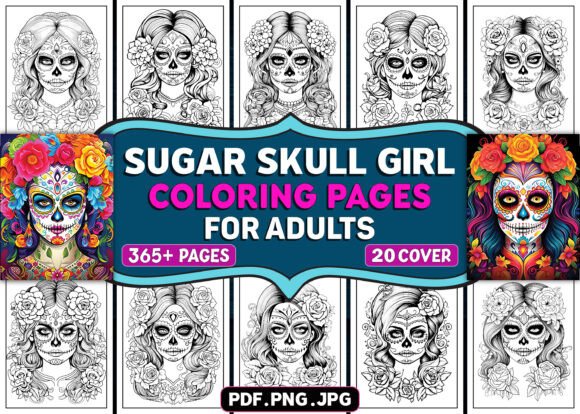365 Sugar Skull Girl Coloring Pages Graphics