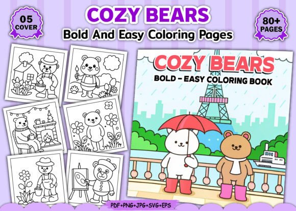 Bold and Easy Cozy Bear Graphics for Local Branding