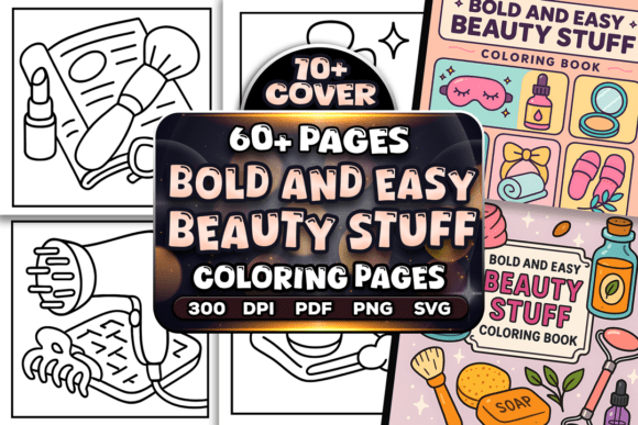 Bold Easy Beauty Stuff Graphics Coloring Pages