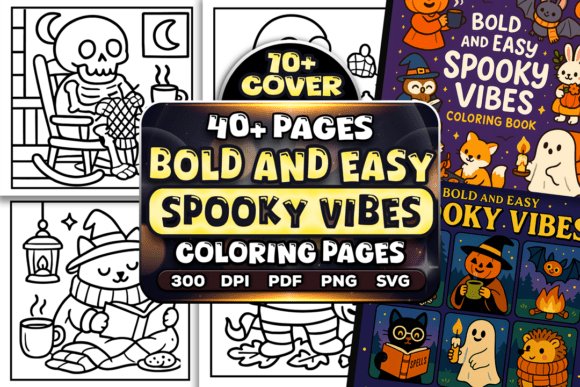 Bold Easy Spooky Vibes Graphics for Seasonal Branding