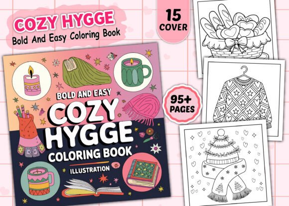 Cozy Hygge Bold and Easy Coloring Pages