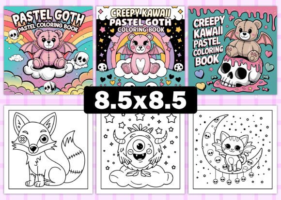 Easy Pastel Goth Coloring Book Pages: A Graphic Designer’s Take