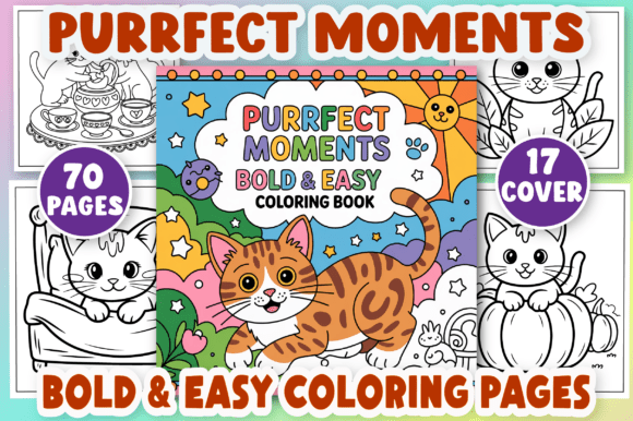 Purrfect Moments Coloring Book