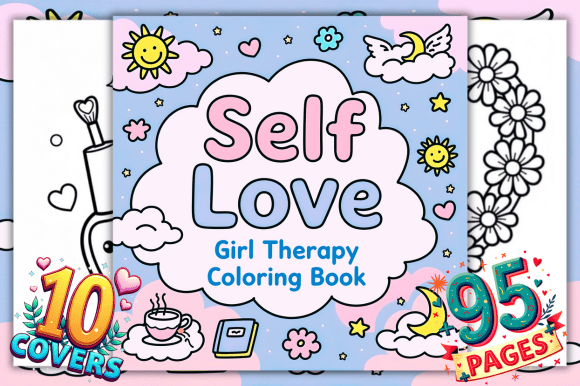 Self Love Girl Therapy Coloring Pages