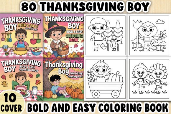 Thanksgiving Boy Coloring Pages Adults
